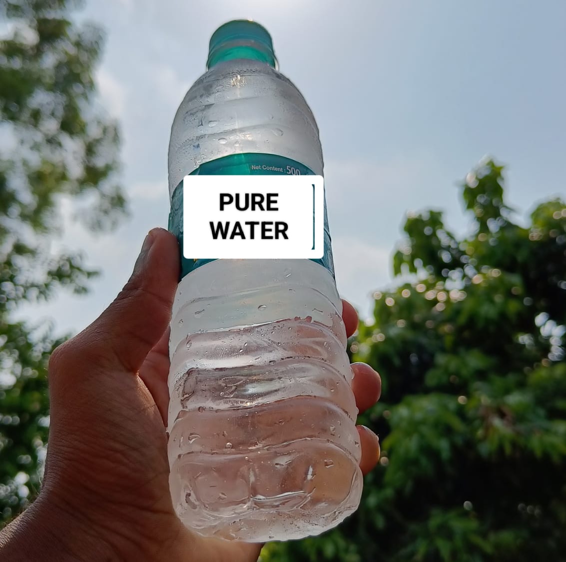 water bottle photo ( natural) Let's walk the path together- with pure drinking water